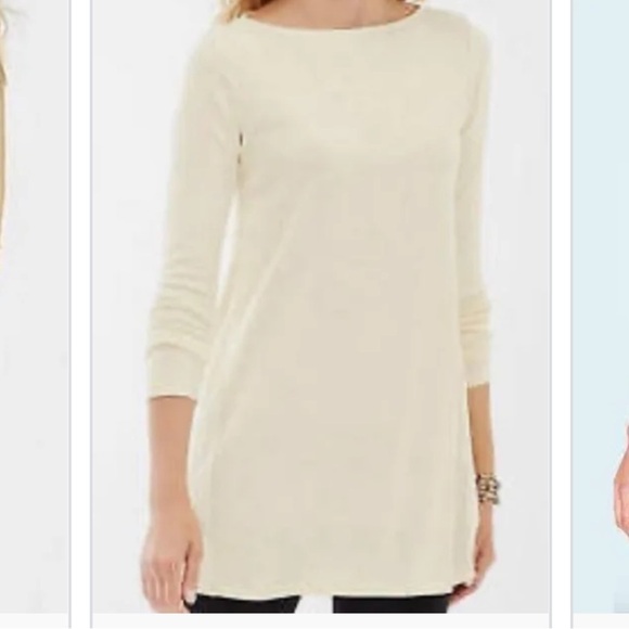 J. Jill Ballet Sleeve Tunic Soft Yellow. Large Tall boat neck - Picture 1 of 8